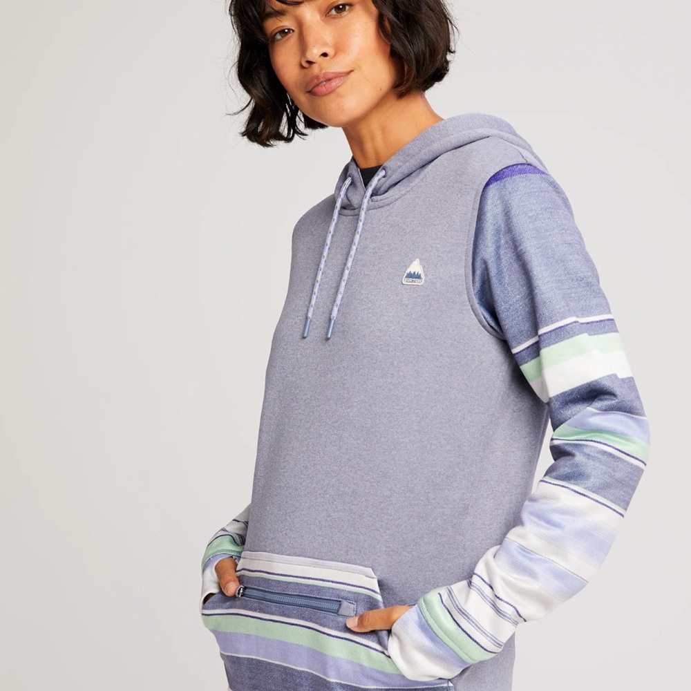 Burton lavender Striped Hoodie size M